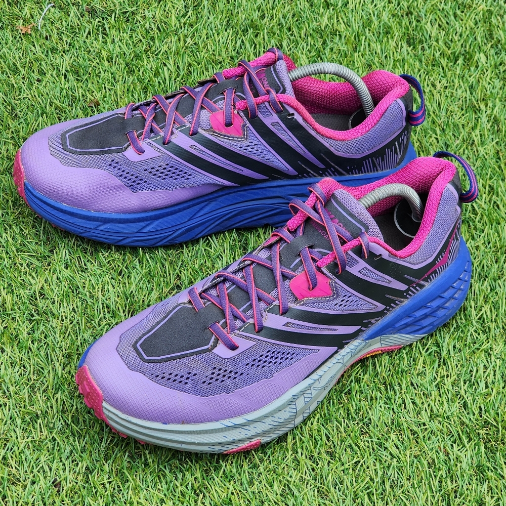Women's Purple and Pink Running Shoes - Picture 3 of 9